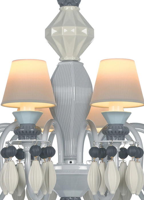 Lladro Belle de Nuit 12 Lights Chandelier. Black (CE/UK)