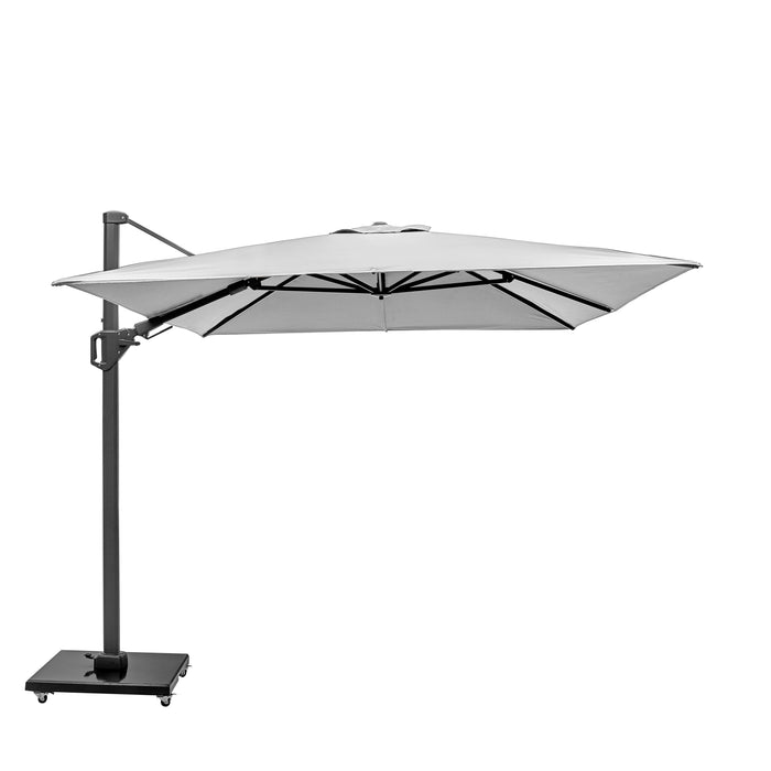 Platinum Parasols Challenger T2 3.5 x 2.6m Oblong Luna Grey Parasol