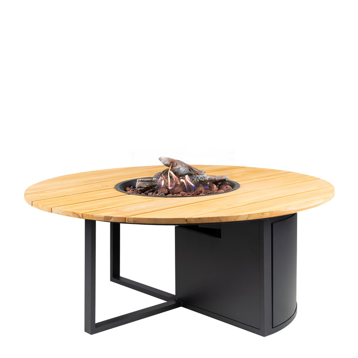 Cosi Cosiloft 120 Black and Teak Round Fire Pit