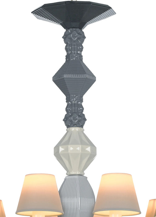 Lladro Belle de Nuit 12 Lights Chandelier. Black (CE/UK)