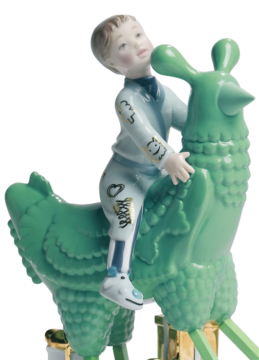 Lladro The Rocking Chicken Ride Figurine. By Jaime Hayon