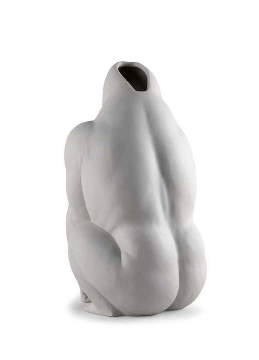 Lladro Gorilla Garden Figurine. Matte White-h. Plant the Future