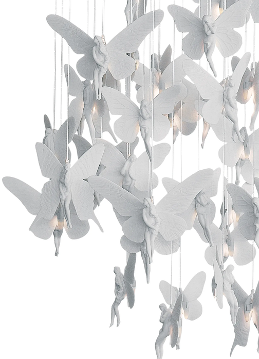 Lladro Niagara Chandelier 0.60m (CE/UK). White