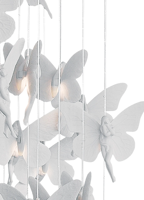 Lladro Niagara Chandelier 0.60m (CE/UK). White