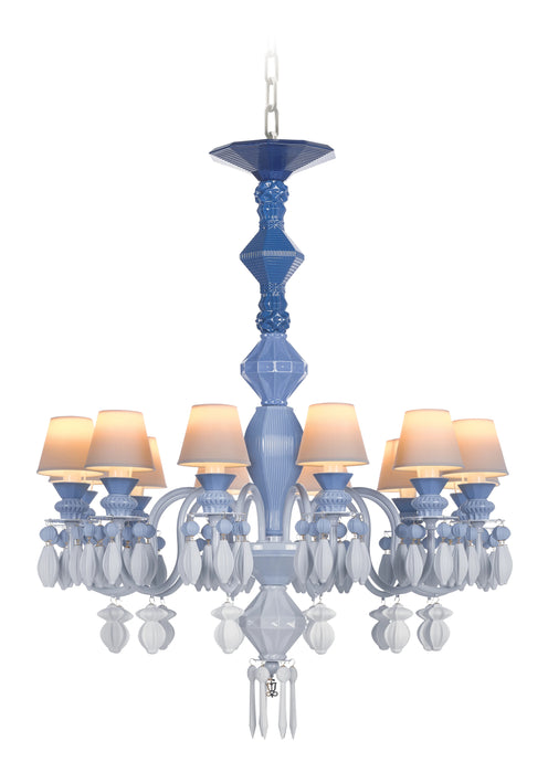 Lladro Belle de Nuit 12 Lights Chandelier. Blue (CE/UK)