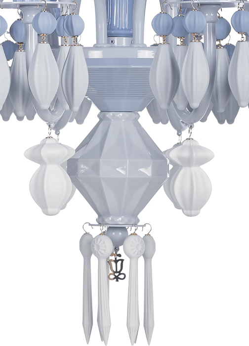 Lladro Belle de Nuit 12 Lights Chandelier. Blue (CE/UK)