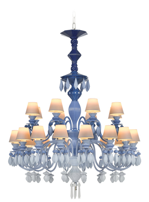 Lladro Belle de Nuit 24 Lights Chandelier. Blue (CE/UK)