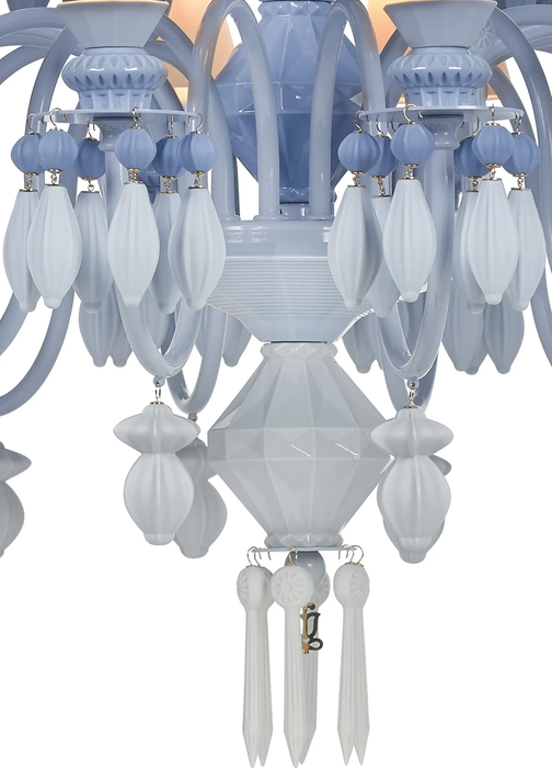 Lladro Belle de Nuit 24 Lights Chandelier. Blue (CE/UK)