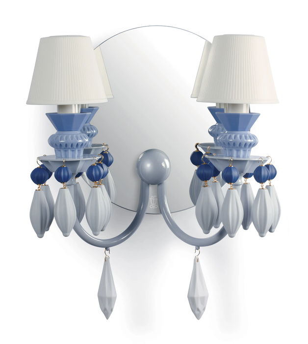 Lladro Belle de Nuit 2 Lights Wall Sconce. Blue (CE/UK)