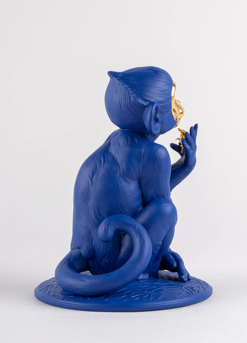 Lladro Little monkey (blue-gold)