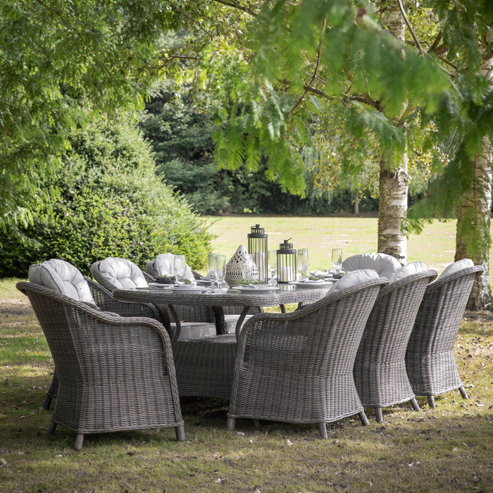 Chelsea Outdoors Firenze 8-Seater Dining Set Grey