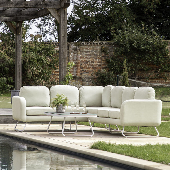 Chelsea Outdoors Athens Corner Lounge Set Linen