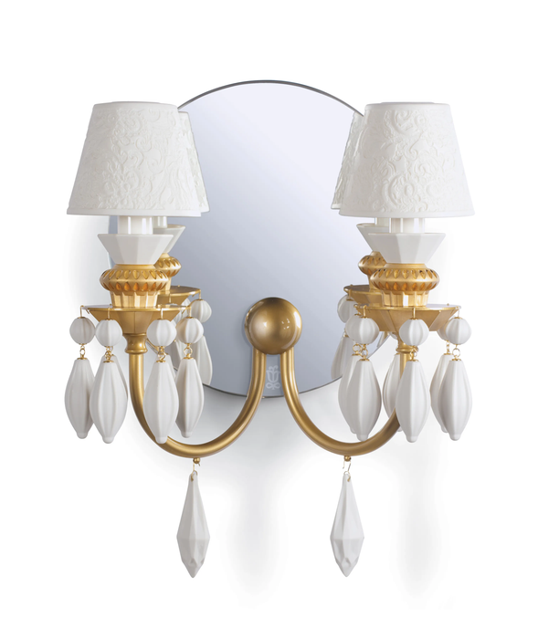 Lladro Belle de Nuit 2 Lights Wall Sconce. Golden Luster (CE/UK)