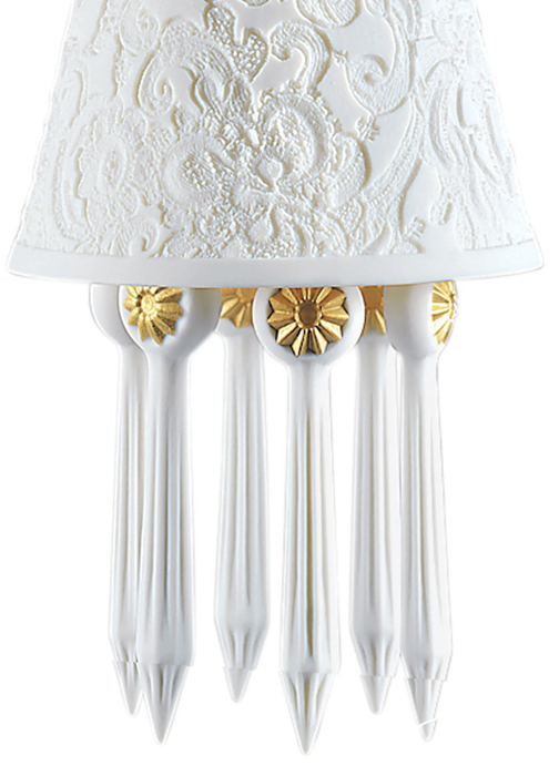 Lladro Belle de Nuit Ceiling Lamp with Lithophane. Golden Luster (CE/UK)