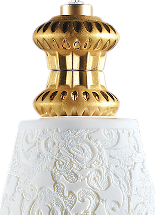 Lladro Belle de Nuit Ceiling Lamp with Lithophane. Golden Luster (CE/UK)