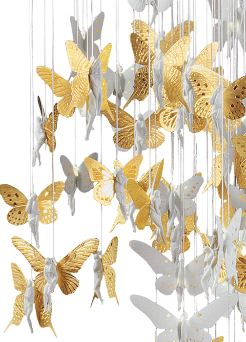 Lladro Niagara Chandelier 2m. Golden Luster (CE/UK)