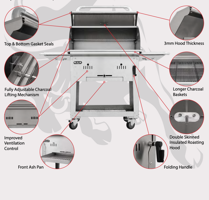 Bull BBQ Bison Charcoal Cart