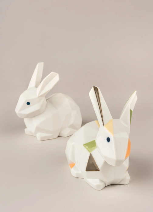 Lladro Rabbit Figurine. Matte White