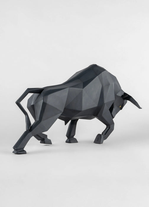 Lladro Bull (matte black) Sculpture